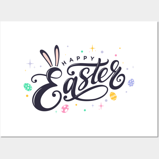 Happy Easter Wall Art by Rajsupal